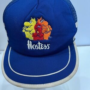 Blue Hostess Munchies Trucker  Cap with Cartoon Embroidery